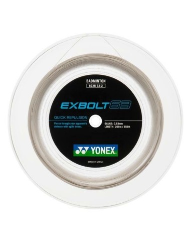 Badminton String Reel 200m - Yonex Exbolt 63 (White) 