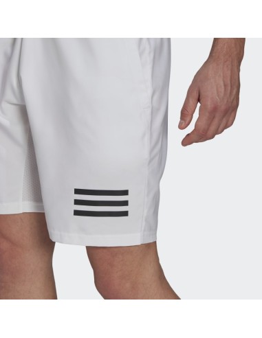 Kurze Herrenhose Adidas 3 Streifen Weiß 