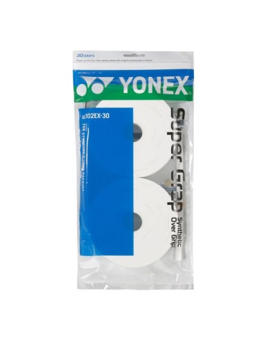 Yonex AC 102EX White Overgrips Pack of 30 