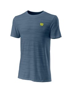 T-Shirt Wilson Kaos Rapide SMLS Crew II Bleu