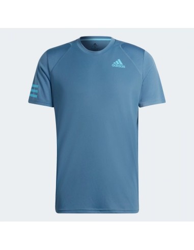 Tee-Shirt Adidas Club 3 Bandes Bleu 