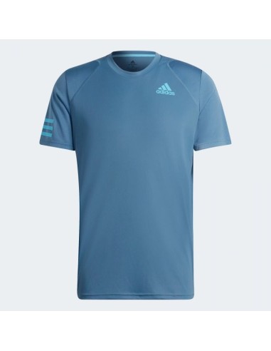 Tee-Shirt Adidas Club 3 Stripes Blue 