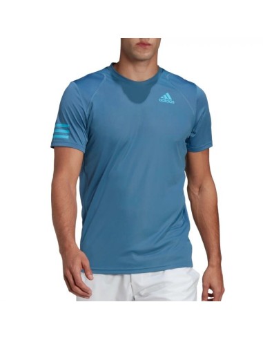 Tee-Shirt Adidas Club 3 Bandes Bleu 