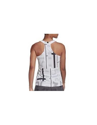 Adidas Damen Tanktop Club Graph Weiß  Adidas Damen Tanktop Club Graph Weiß