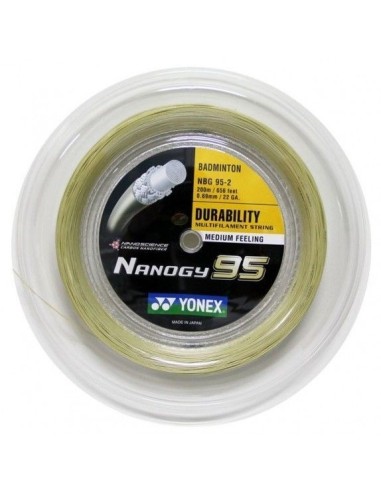 CORDAGE DE BADMINTON YONEX NANOGY 95 (BOBINE - 200M) 