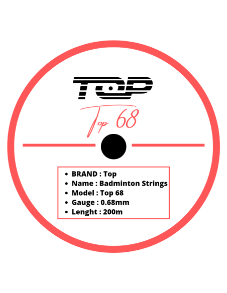 Cordage de badminton Top 68  (Bobine de 200m) 