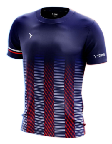 Camiseta Young Fresco 5 Cuello Redondo (Azul Marino) 