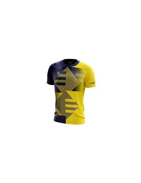 Camiseta Young Fresco 7 Crew Neck Unisex (Azul Marino/Amarillo) 