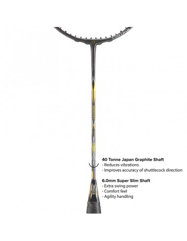 Badmintonschläger Apacs Fantala 8.0 Control (nicht bespannt) 5U 