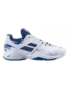 Babolat Men's Propulse Fury All Court White/Blue Tennis Shoes 