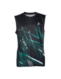 Mouwloos Apacs SL 22209-AT Unisex T-shirt (Zwart/Groen)