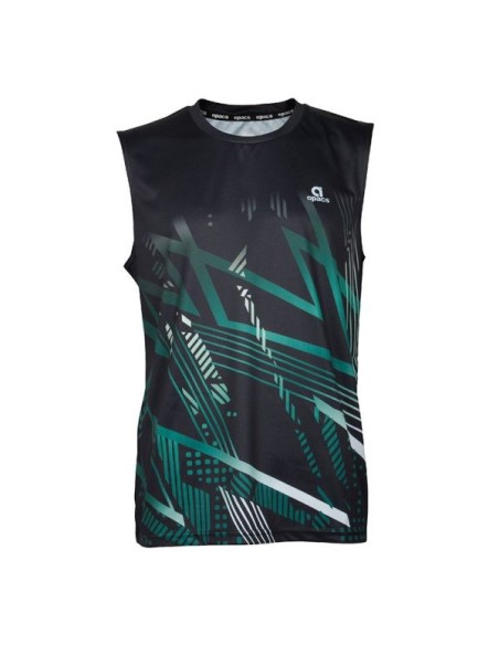 T-shirt Sans Manche Apacs SL 22209-AT Unisex (Black/Green) 