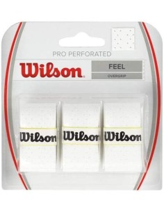 Pack de 3 overgrips perforados Wilson Pro blanco