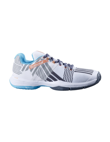 Babolat Sensa Dames Padel Schoenen (Wit/Blauw) 