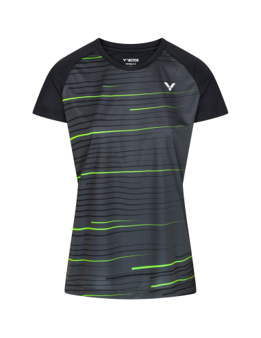 Camiseta Victor T-34101 C Mujer Negro 2023 