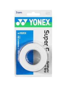 Yonex Super Grap AC 102 White Overgrips (pak van 3) 