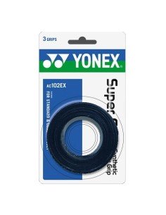 Yonex Super Grap AC 102 Black Overgrip (Pack of 3) - Enhanced Grip for Tennis Players