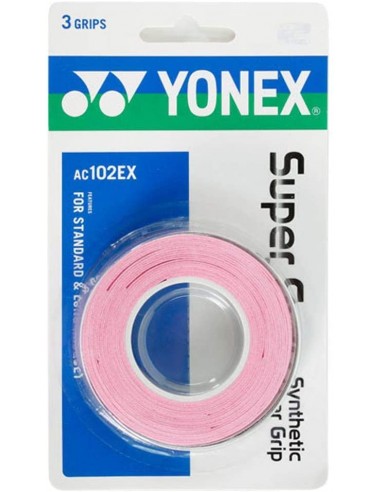 Surgrips Yonex Super Grap AC 102 Pink (pack de 3) 
