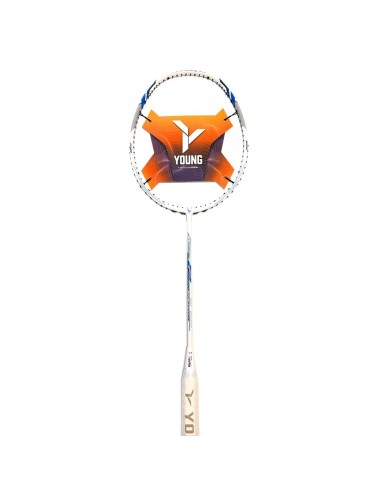 Young Y-Flash ipower Badmintonschläger (Weiß/Blau) 