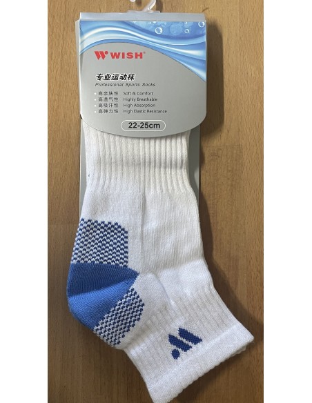 Wish WK-6215 F Women's Socks (White/Blue) 