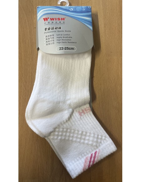 Wish WK-6214 I Women's Socks (White/Pink) 