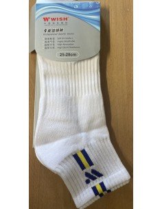 Chaussetten Wish WK-6113 E Herren (Weiß/Gelb)
