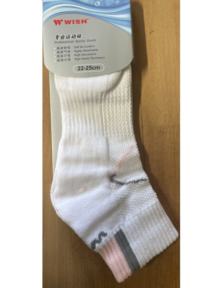 Sokken Wish WK-6216 I Vrouwen (Wit/Roze) 