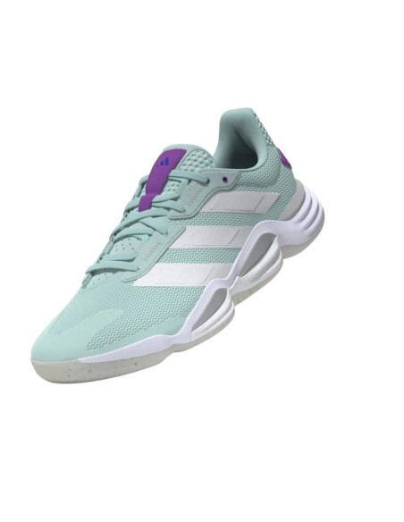 Chaussures Indoor Adidas Stabil 16 femme Bleu/Blanc/violet 