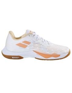 Badmintonschuhe Babolat Shadow Tour 5 Women (Weiß-Gelb) 