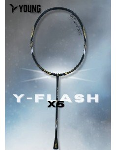 Raqueta de Bádminton Young Y-Flash ispeed Azul (Sin encordar)