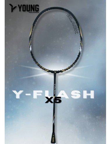 Badmintonracket Young Y-Flash ispeed Blue (Niet bespannen)