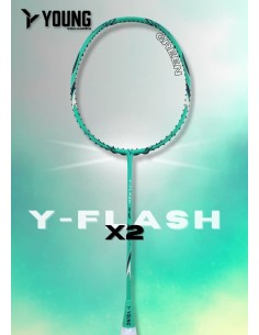 Badmintonracket Young Y-Flash ispeed Blue (Niet bespannen)