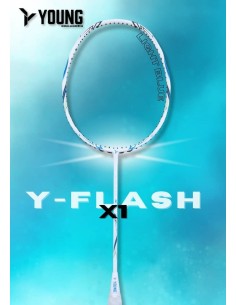 Badmintonracket Young Y-Flash ispeed Blue (Niet bespannen) 