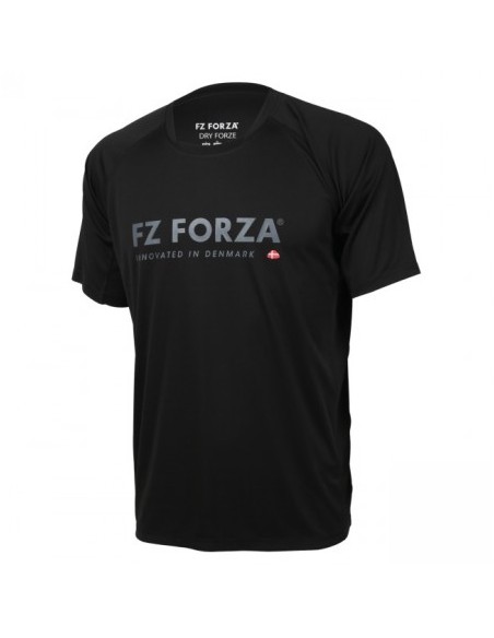Forza Men's Bling Black Badminton T-Shirt