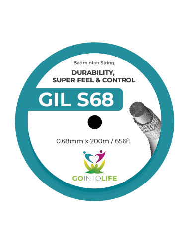 Cordaje de Badminton en Bobina 200m - Yonex Exbolt 65 (Blanco)