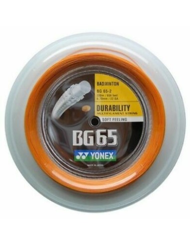 Cordage de badminton Yonex BG65 Bobine 200 mètres 