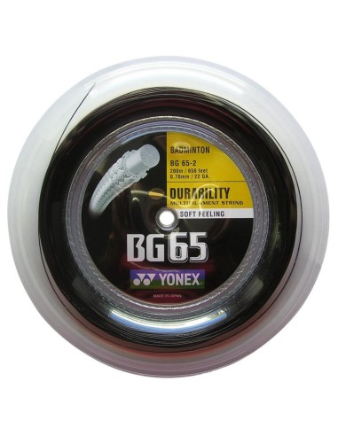 Cordaje de bádminton Yonex BG65 Bobina 200 metros 