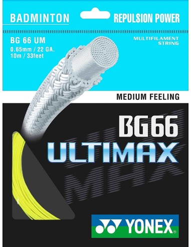 Cordage de Badminton Yonex Set BG66 Ultimax 