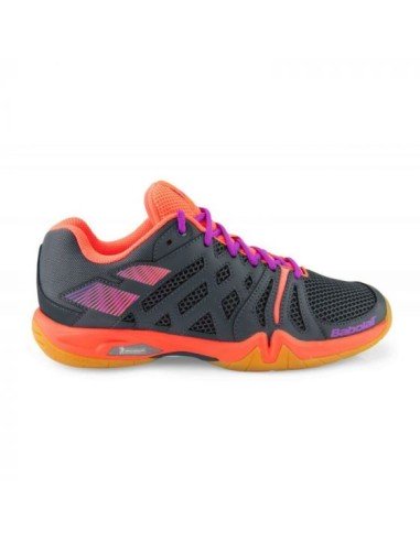 CHAUSSURES BABOLAT FEMME INDOOR SHADOW TEAM ANTHRACITE ROSE 