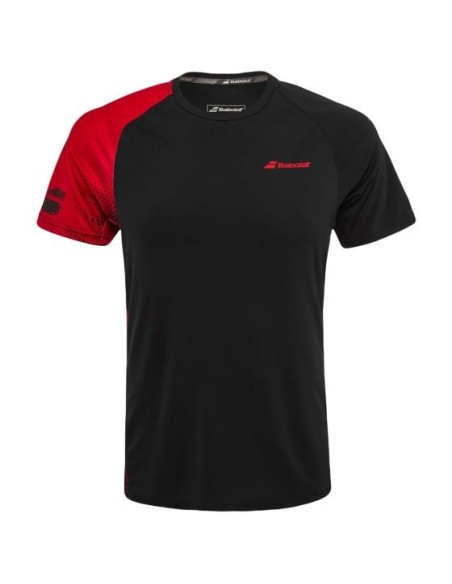 Camiseta Babolat Hombre Performance Crew Negro 