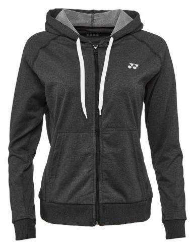 VESTE CAPUCHE YONEX COTON YW0016 FEMME GRIS CHARBON 