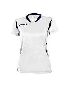 ASICS T-SHIRT SARA BLANC MARINE 