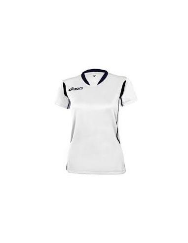 ASICS T-SHIRT SARA BLANC MARINE 