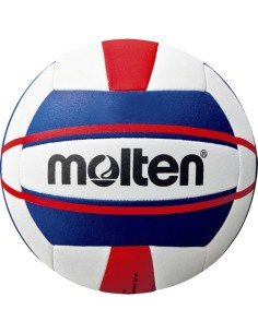 BALLON DE BEACH-VOLLEY V5B1500-WN BLANC/BLEU/ROUGE